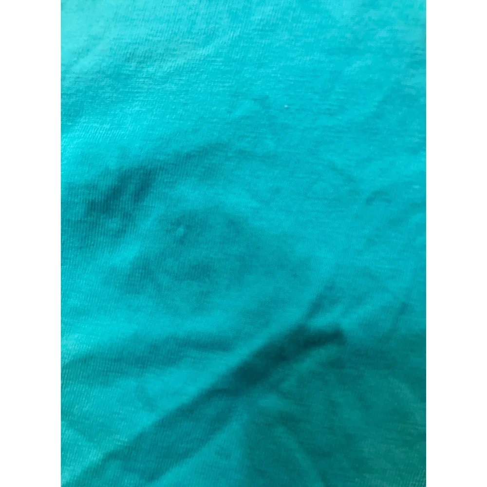 Adidas Men Aqua Teal Short Sleeve‎ T Shirt Logo Graphic Athletic Size Medium